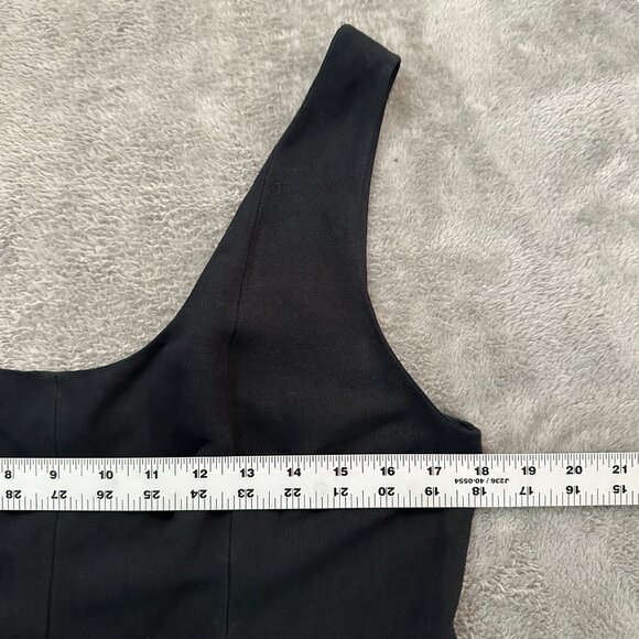 Vince Linen Blend Black Scoop Neck Black Fit and Flare Dress Women's MEDIUM - Picture 4 of 7